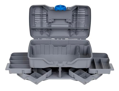 Flambeau Outdoors NextGen 4/0 Tackle Box, 4 Pivot Trays, 25-Piece Kit, Gray - size: Medium - With Tackle Kit - Light Gray