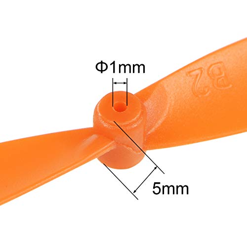 uxcell RC Propellers 55mm CW CCW 2-Vane Main Rotors Black Orange 8 Pairs