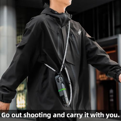 Multifuctional Crossbody Hand Wrist Lanyard Strap for DJI Osmo Pocket 3 - color: Black&white