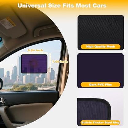 XCBYT Static Cling Car Window Sahdes for Driver Side Window, 2-Pack - color: 2 Semi-Transparent, size: 9.84" x 7.09"