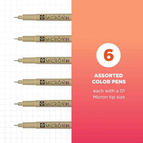 Sakura .25mm Pigma Micron Pen Set - 6PK/Multi - style: 01 Tip