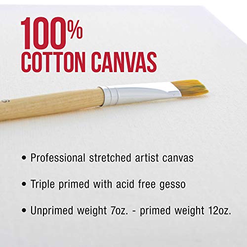 U.S. Art Supply 30"x40" Stretched Canvas for Painting, Gallery Depth 2-Pack - size: 30" x 40"