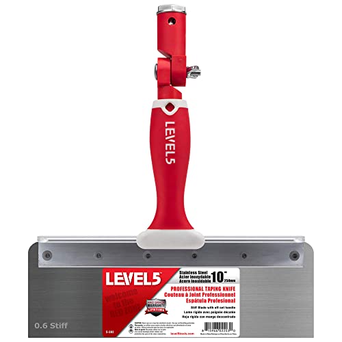 LEVEL5 10" Offset Knife, 0.6mm STIFF Stainless Steel Blade | Soft-Grip Handle | 5-382 - size: 10"
