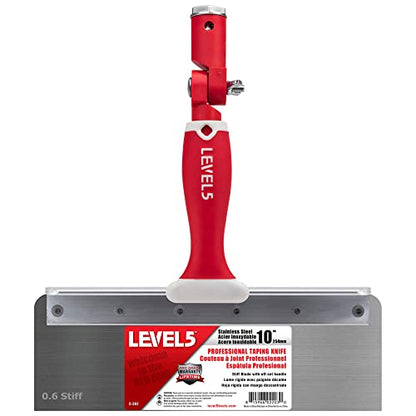 LEVEL5 10" Offset Knife, 0.6mm STIFF Stainless Steel Blade | Soft-Grip Handle | 5-382 - size: 10"