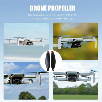 Propellers for DJI Mini 4K/ Mini 2/ Mini SE and Mini 2 SE Drone, 32pcs Low-Noise Mini Propeller Blade, Quick-Release Props Wings for Drone