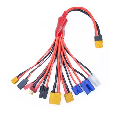 RC Lipo Battery Charger Adapter Connector 10 in 1 Splitter Wire Cable XT60H