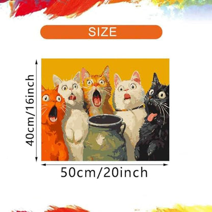 DYAIANGMU Cat Paint by Numbers Kit for Adults Beginners 19.6X15.7 inch - color: MT5725