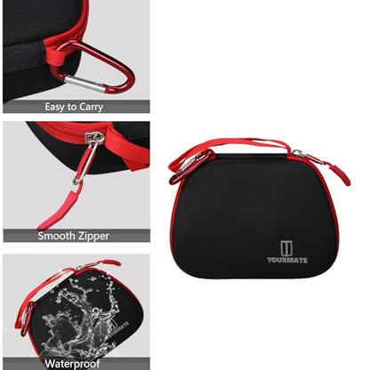 Tourmate Hard Controller Case Compatible for Switch Wireless Pro Controller, Travel Protective Carrying Storage Bag (Black & Red) - color: Black & Red
