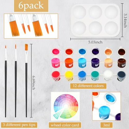 Dinifee 6 Pack Pre Drawn Canvas Painting Kit 8x10 Stretched,Couple - style: Couple