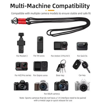 Neck Strap Lanyard for Insta360 X5,Shoulder Strap for DJI OSMO Pocket 3/Osmo Action 5 Pro/Osmo Action 4/3/X4/X3