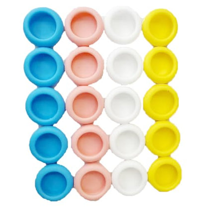 20 PCS Controller Thumbstick Caps Cover Replacement Silicone Touch Controller Rocker Cover for S-W-I-T-C-H/Lite/NS/OLED (Yellow/Pink/White/Blue)