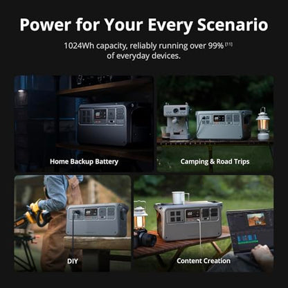 DJI Power 1000 V2 Portable Power Station, 1024Wh LFP Battery
