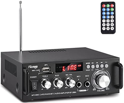 Facmogu 298A 2 Channel Bluetooth 5.0 Audio Amplifier 300W Wireless Amp - style: MAX 300Wx2
