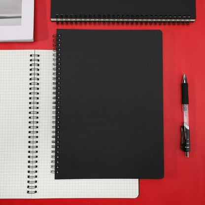 EUSOAR Graph Paper Notebook, B5 6Packs 7.3"x10.2" 120 Pages Graphing Paper Notebook Journals, Spiral Graph Grid PaperComposition Notebook for Math Science Engineering Artist Drawing-Black - size: B5, style: Graph