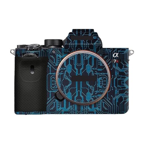 Camera Skin for Sony A7RIV A7R IV Anti-Scratch Vinyl Wrap Cartoon Film Body Protector Coat Photography Accessories Sticker(Circuit Blue) - color: Circuit Blue