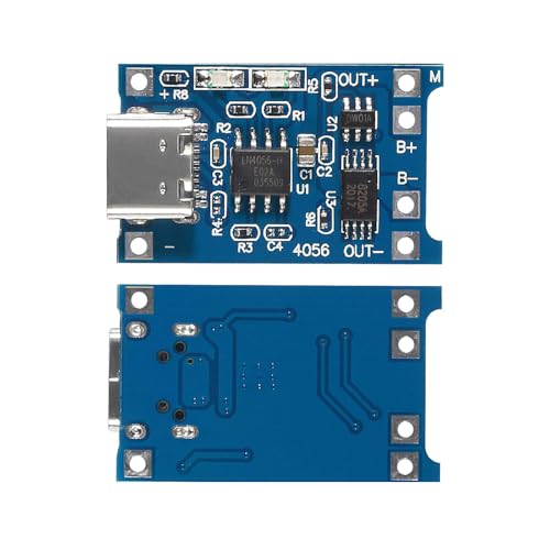 16pcs 5V 1A TP4056 Charging Module Type-C USB for 18650 Lithium Battery Charger Board with Protection USB Type C (TP 5V Charge) - style: TP 5V charge