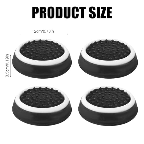 4pcs Thumb Grips Joystick Cap Cover for PS5 PS4 Xbox Series X/S Controller - color: black