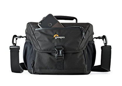 Lowepro LP37123, Nova 180 AW II Camera Bag, Waterproof, Customizable, Fits Pro-Depth DSLR with Lens, Compact Drone, 3-4 Additional Lenses, Flash, Black - color: Black