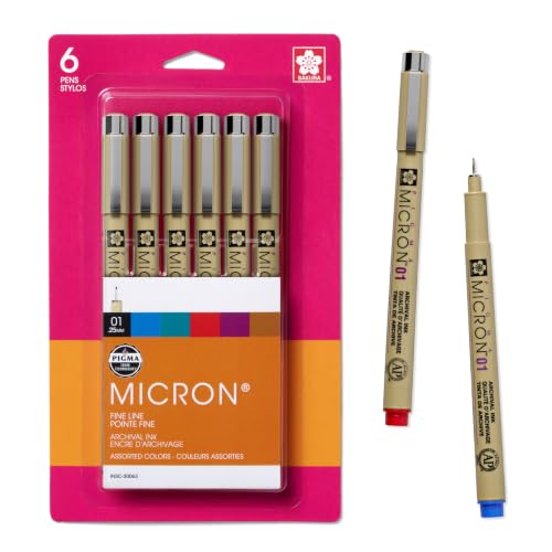 Sakura .25mm Pigma Micron Pen Set - 6PK/Multi - style: 01 Tip
