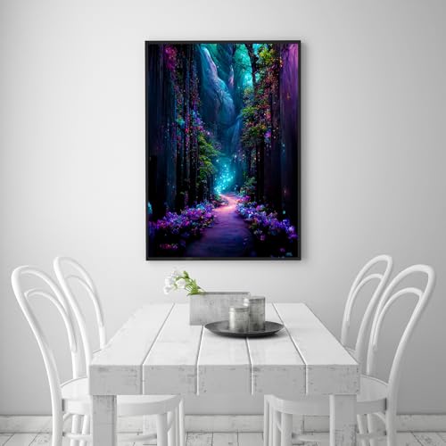 5D Diamond Painting Kits for Adults, Tree Cross Diamond Art Kits for Adults - color: Forest Path