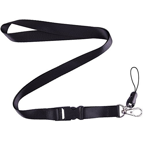 5Pack 5Colors Nylon Office Neck Lanyards,Detachable Buckle,Quick Release - color: 5-colours