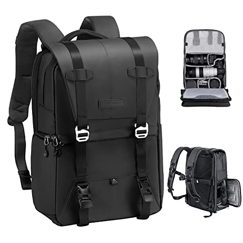 K&F CONCEPT Camera Backpack, 20L Camera Bags for Photographers - color: 02-black