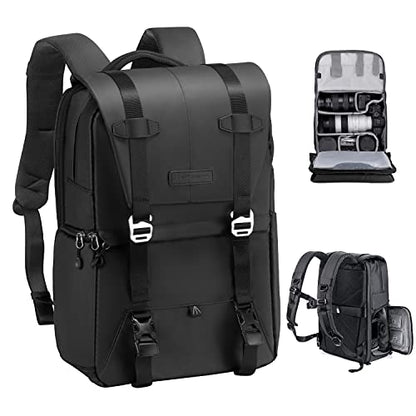 K&F CONCEPT Camera Backpack, 20L Camera Bags for Photographers - color: 02-black