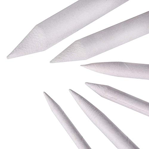Onwon Paper Blending Stumps and Tortillions Sandpaper Pencil Sharpener Pointer Art Blenders with Kneaded Eraser for Student Sketch Drawing Tools