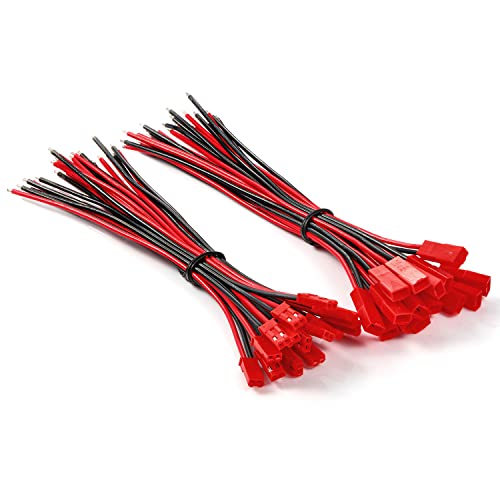 CHANZON 20AWG 15 Pairs Jst SYP 2.5 mm Pitch 2Pin Plug Connector 5.9 inch - color: SYP2.54mm, size: 15cm