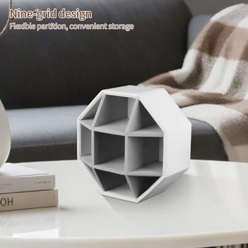 360° Spinning Remote Control Holder,Pen Caddy,Studio Art Supplies Organizer - color: White