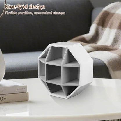 360° Spinning Remote Control Holder,Pen Caddy,Studio Art Supplies Organizer - color: White