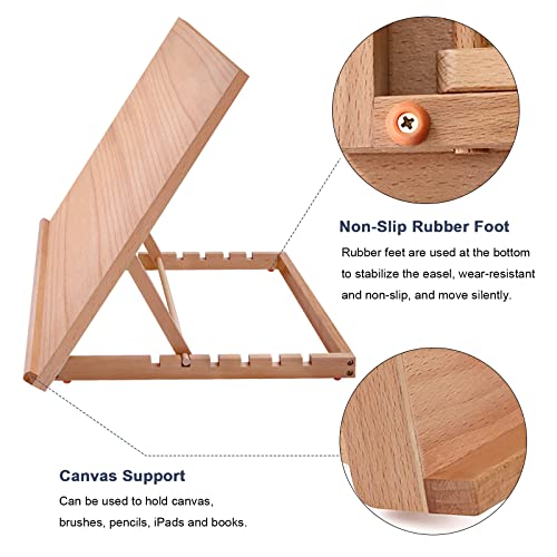 Miratuso Large Drawing & Sketching Board, Art Tabletop Easel Painting Easel - style: A2