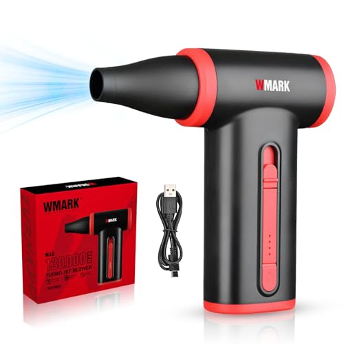 WMARK Compressed Air Duster Rechargeable Cordless Handheld Mini Blower - color: Black