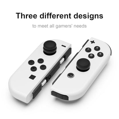 Skull & Co. Skin, CQC and FPS Thumb Grips Set Joystick Cap Analog Stick Cap for Nintendo Switch Joy-Con Controller - Black, 3 Pairs (6pcs)