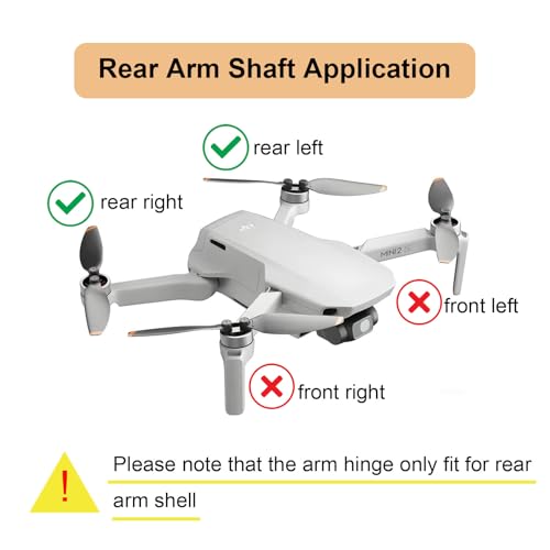 Mini 2 Rear Arm Axis Replacement,Dji Mini 2 SE Arm Shaft Spare Parts,Back Arm Hinge Repair Parts With 3pcs Shaft Screws For Dji Mavic Mini/Mini 4K Drone Accessories