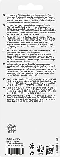Faber-Castell 3 Count Pitt Graphite Matte Tin - HB, 2B, 4B - Matte Black Graphite Pencils - size: 1 Count (Pack of 1), style: 5-piece HB, 2B, 4B