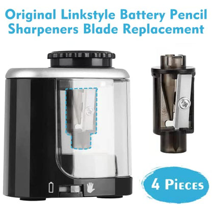 Aogwat Electric Pencil Sharpener Blade, Suitable for No.2/Colored Pencils(6-8mm)/School Pencil Sharpener/Classroom/Office/Home 4Pcs/Set（Black）