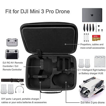 RAIACE Hard Travel Carrying Case Compatible with DJI Mini 3 Pro and its Accessories. (Case Only)