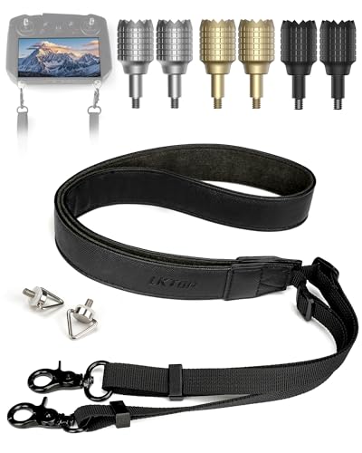 LKTOP Lanyard Neck Strap+Joysticks for DJI 𝗥𝗖 𝗣𝗿𝗼 Controller, 50-63'' Lanyard Remote Controller Sticks for DJI Mini 3 Pro, Air 2S, Mavic 3/Pro/Classic/Cine Drone Accessories (1 Pcs+3 Pairs) - style: Lanyard + Joysticks (3 Pairs)