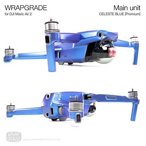 Wrapgrade Main Unit Skin Compatible with DJI Mavic Air 2 (Celeste Blue) - color: CELESTE BLUE