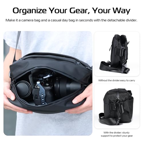 ULANZI 10L Camera Sling Bag, Water-Resistant Camera Case with Tripod Holder - size: 10L