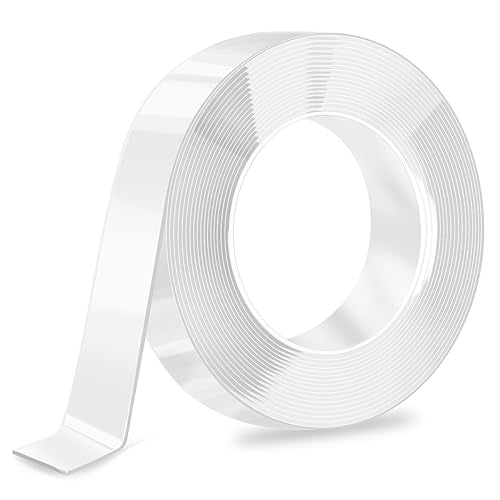 Nano Strong Mounting Adhesive Tape Double Sided Tape Heavy Duty Removable Clear Two Sided Double Stick Wall Tape 1.18in*10ft - size: C:1.18inch*10ft