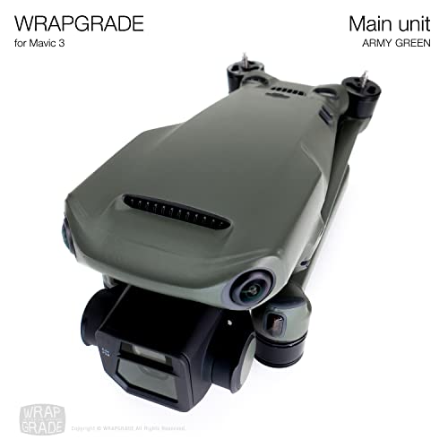 WRAPGRADE Skin Compatible with DJI Mavic 3 Pro (Army Green) - color: Army Green / Pro