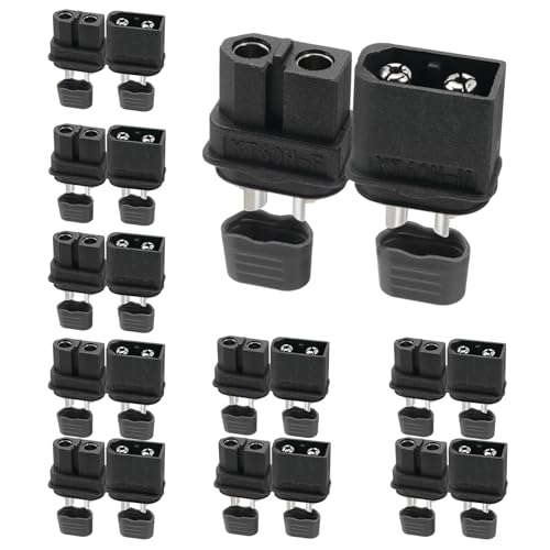 ELFCULB 10 Pairs Amass XT60H Connectors for Robotics and Power Systems - color: 10 Pairs XT60H