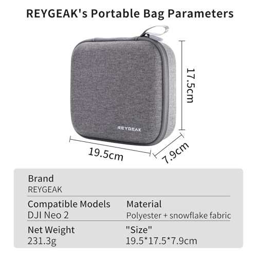 REYGEAK for DJI Neo 2 Carrying Case,Portable Travel Compact Bag for Drone