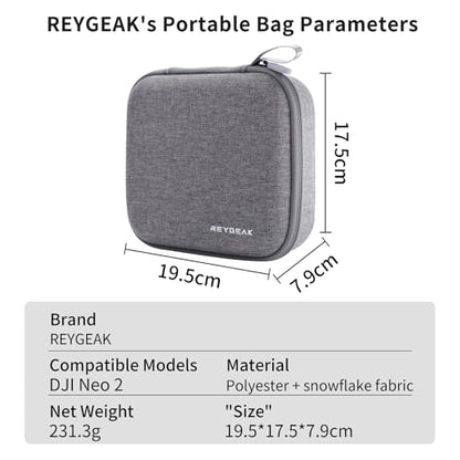 REYGEAK for DJI Neo 2 Carrying Case,Portable Travel Compact Bag for Drone