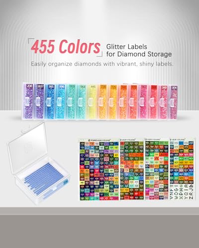 forever young 15PCS Diamond Painting Storage Containers Trays - size: 15pcs Portable set