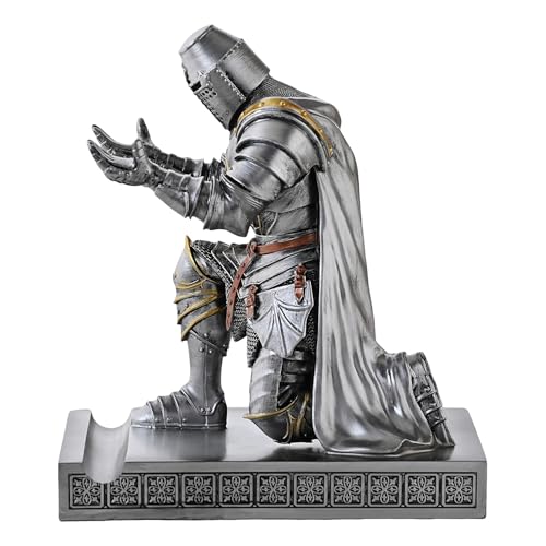 Medieval Templar Vanguard Officer Knight Pen Holder Desk Organizers Silver - color: Silver