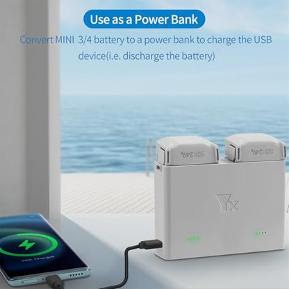 Battery Charging Hub for DJI Mini 4 Pro/Mini 3/ Mini 3 Pro, Two-Way Battery Charger Fast Charging Board Compatible with Mavic Mini 4 Pro/Mini 3/ Mini 3 Pro