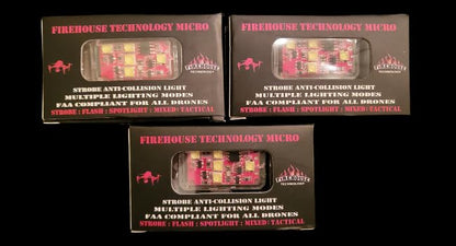 Firehouse Technology Micro Strobe Drone Navigation Kit - 3 Light Kit (White, Red, Green) FAA Compliant 1000 Lumens
